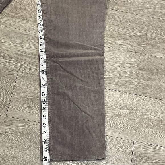 Talbots Corduroy Pants 14 Straight Leg Casual Fall Gray Neutral Office Casual - Picture 7 of 8